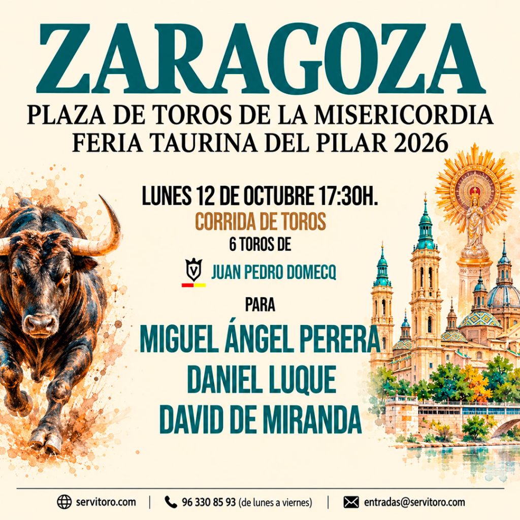 Pilar Bullfighting Fair 2026 - La Misericordia Bullring - Zaragoza