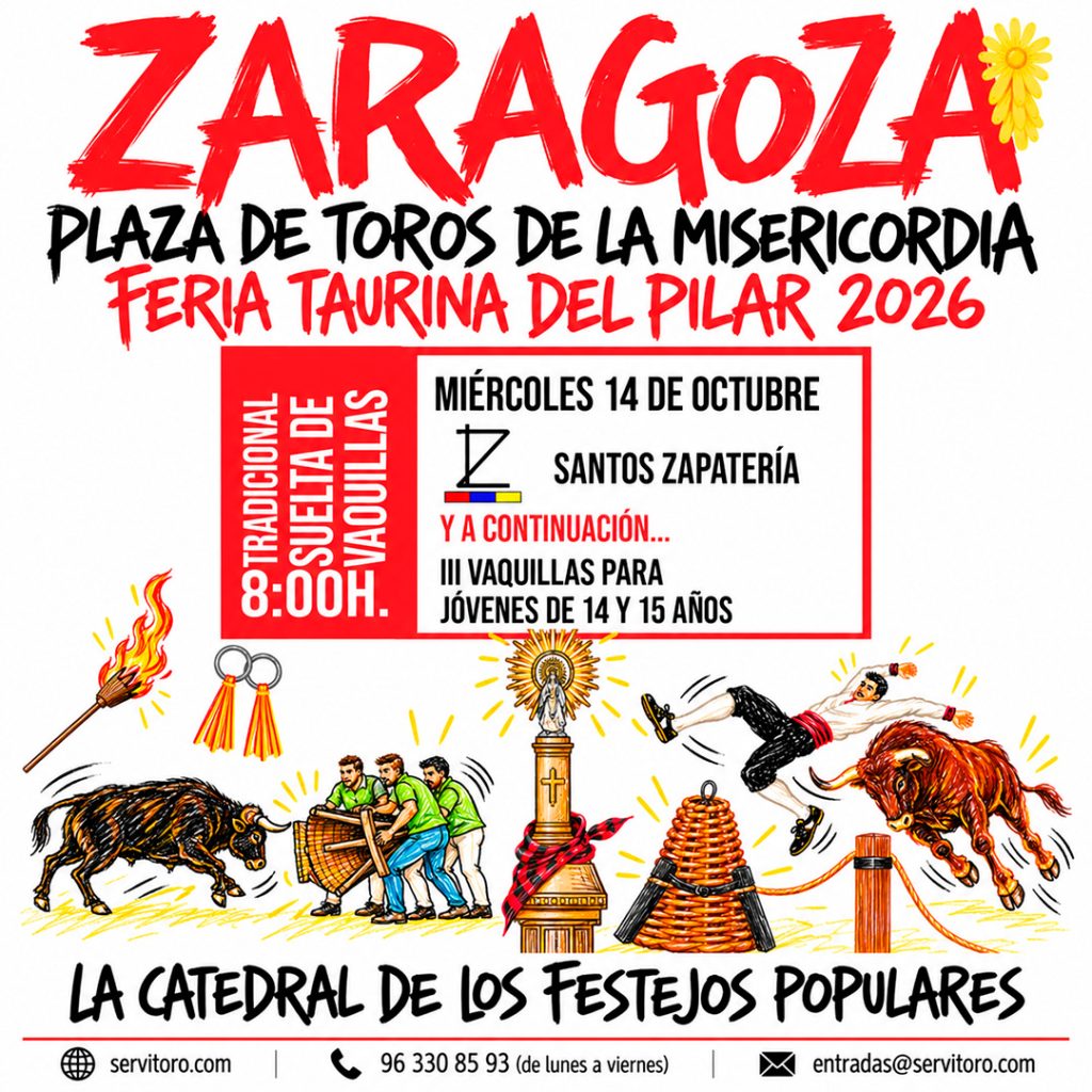 vaquillas Zaragoza dia 14 de octubre