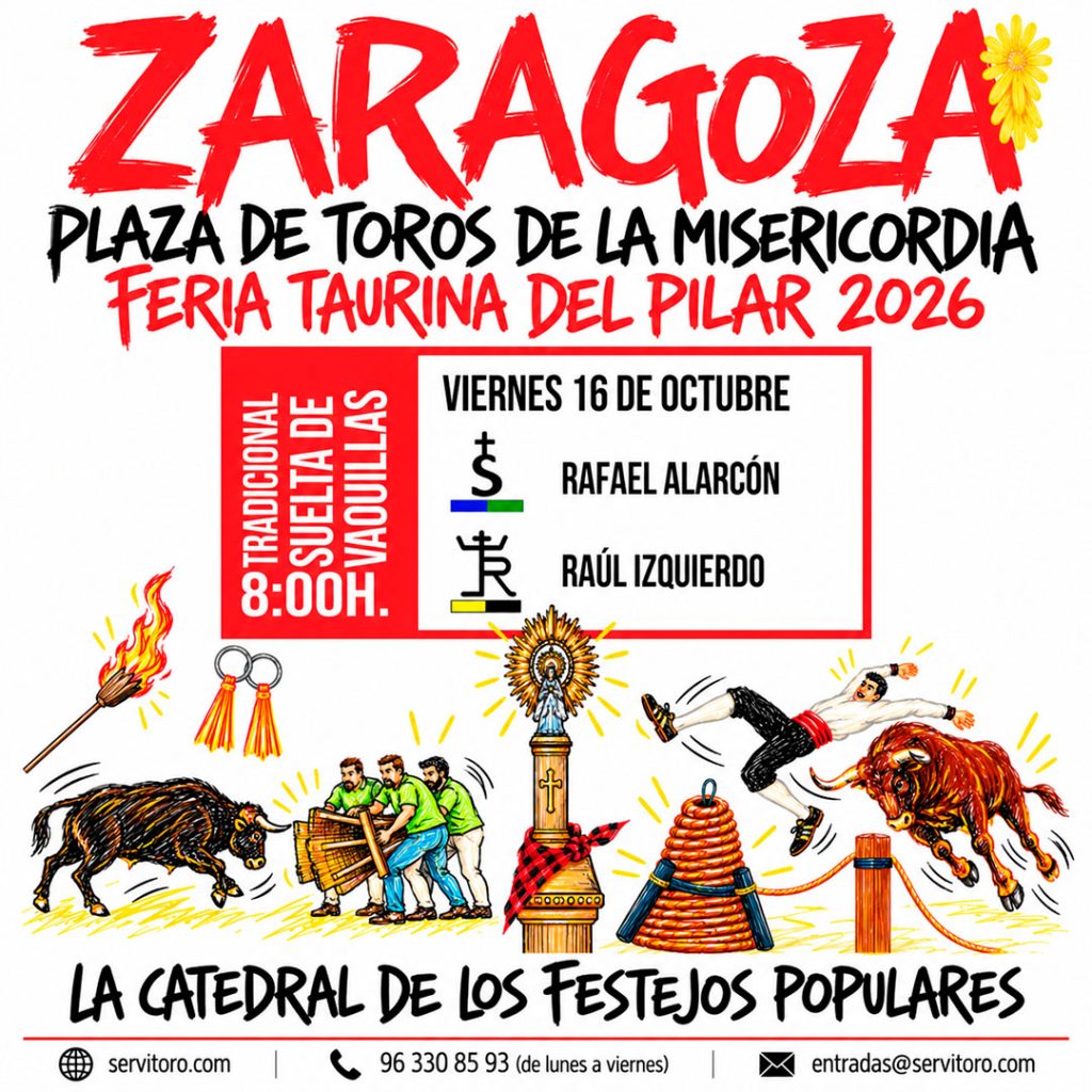vaquillas Zaragoza dia 16 de octubre