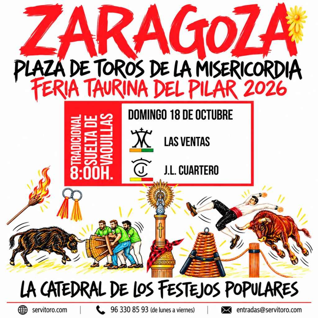 vaquillas Zaragoza dia 18 de octubre